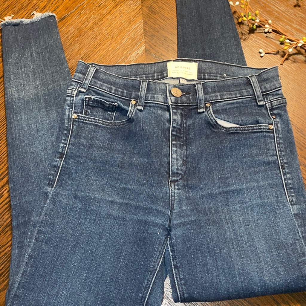 Mcguire Denim Newton Skinny Stretch Jeans #15 B Sz 27 Medium Wash Classic Preppy